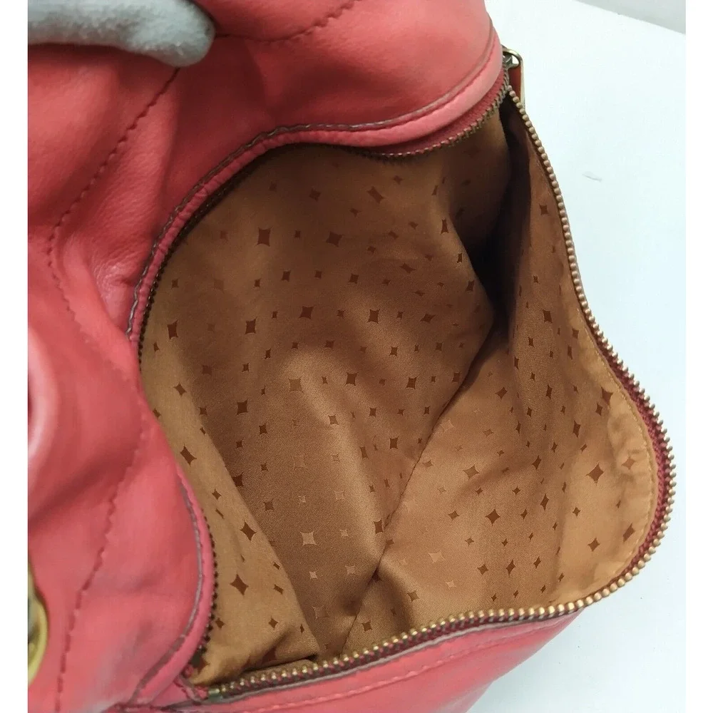 Fossil red leather